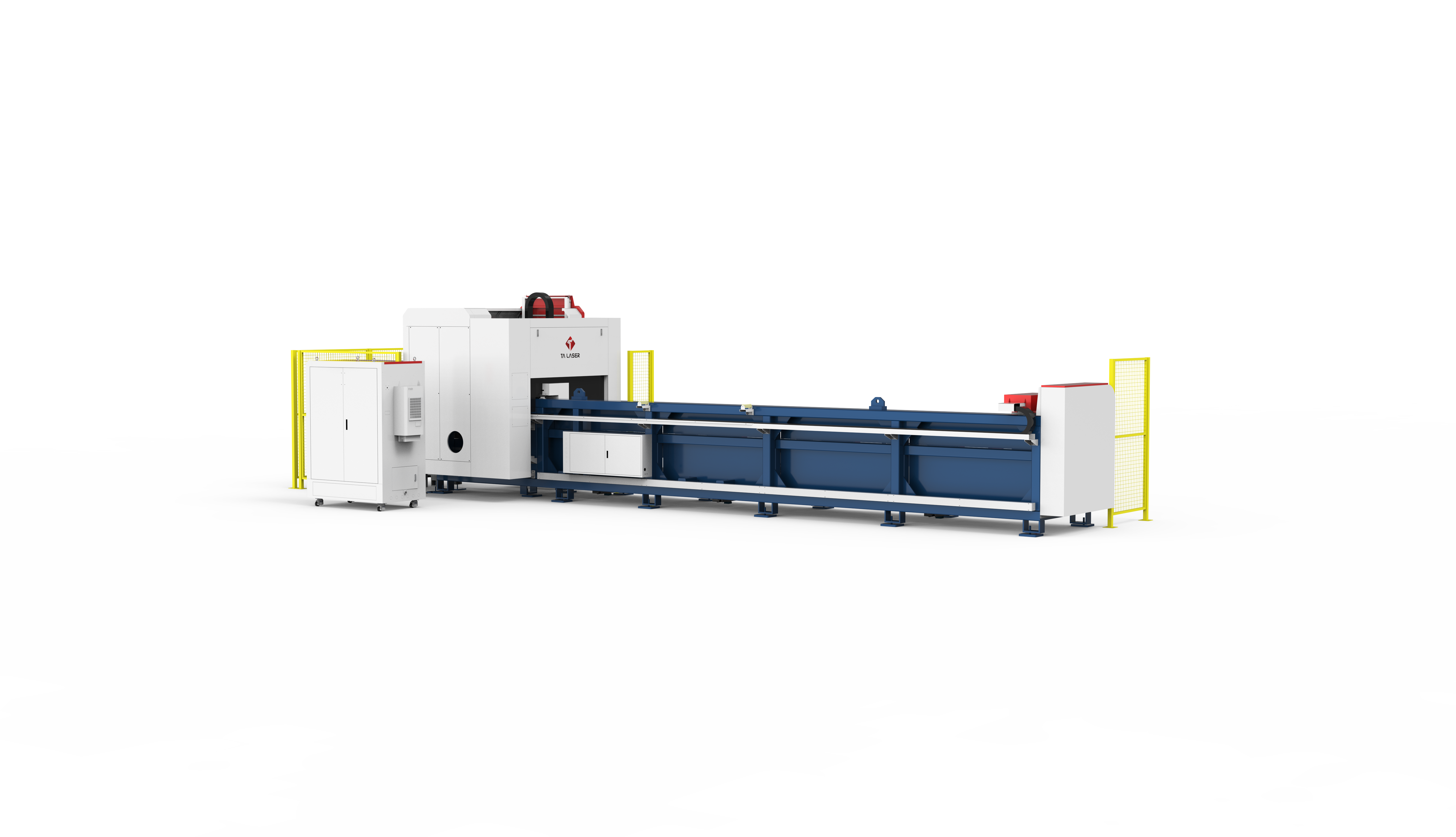 TA-FLT6025-6A-C240 Dual-Chuck Laser Pipe Cutting Machine with Side Suspension