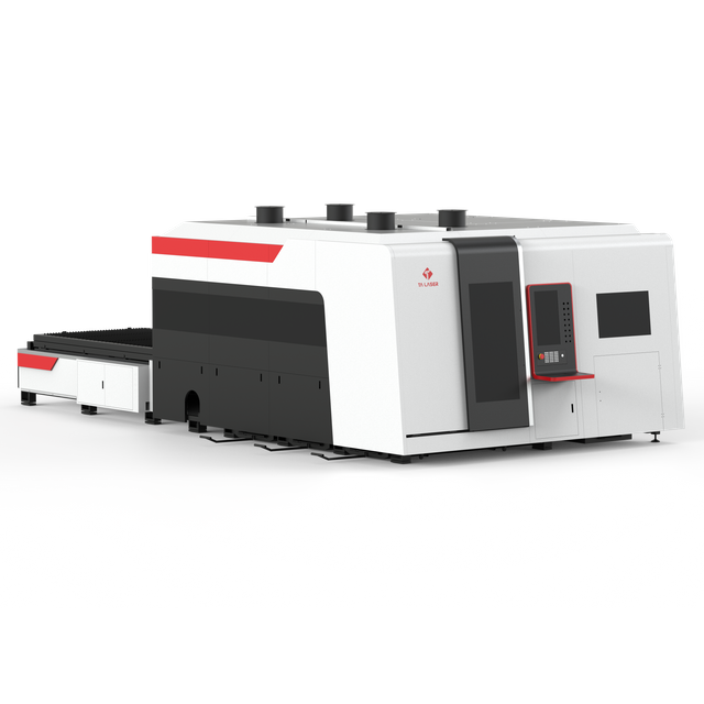 Closed Type Exchange Table Laser Cutting Machine with Tube Cutting System
